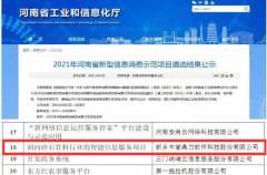 喜讯丨中誉鼎力智能服务入选2021年河南省信息消费项目！